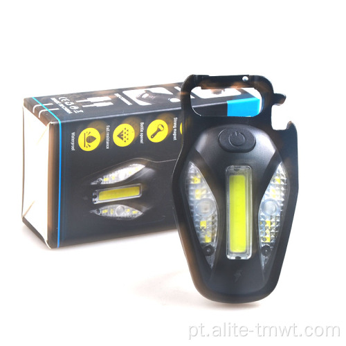 Campo à prova d'água recarregável USB, lanterna de emergência, lanterna de bolso de bolso de bolso de traseiro magnético com abridor de garrafas